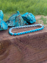 Load image into Gallery viewer, Sleeping Beauty Turquoise and Sterling Silver Link Bracelet
