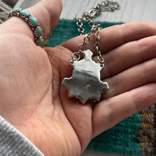 Load image into Gallery viewer, Handmade Sterling Silver, Pink Dream &amp; Turquoise Cluster Necklace Signed Nizhoni