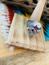 Load image into Gallery viewer, Handmade Sterling Silver Skull Ring Size 11.25
