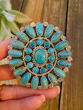 Load image into Gallery viewer, Navajo Kingman Turquoise &amp; Sterling Silver Adjustable Cluster Ring