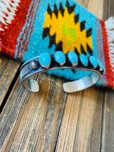 Load image into Gallery viewer, Navajo Turquoise &amp; Sterling Silver Cuff Bracelet