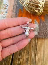Load image into Gallery viewer, Handmade Sterling Silver Bullhead Pendant