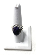 Load image into Gallery viewer, Old Pawn Navajo Sterling Silver &amp; Charorite Ring Size 9