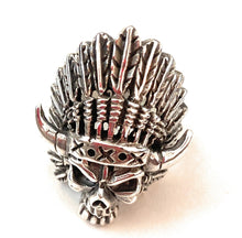 Load image into Gallery viewer, Handmade Sterling Silver Skull Ring Size 9