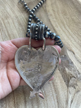 Load image into Gallery viewer, Navajo Sterling Silver Heart Pendant Signed