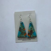 Load image into Gallery viewer, Santo Domingo  Multi Stone Inlay Dangle Earrings