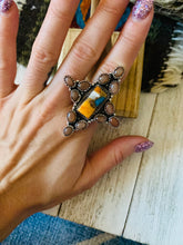 Load image into Gallery viewer, Handmade Sterling Silver &amp; Multi Stone Cluster Adjustable Ring