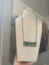 Load image into Gallery viewer, Navajo Sterling Silver &amp; Turquoise Rectangle Necklace By Jacquline Silver
