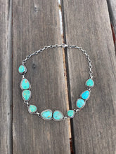 Load image into Gallery viewer, Navajo Sterling Silver and Turquoise Necklace 16Inch
