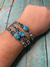 Load image into Gallery viewer, Navajo Kingman Turquoise Sterling Silver Cuff Bracelet