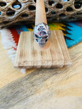 Load image into Gallery viewer, Handmade Sterling Silver Skull Ring Size 9.5