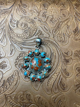 Load image into Gallery viewer, Handmade Sterling Silver And Coral Mojave Cluster Pendant