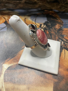 Handmade Rhodonite Adjustable Ring