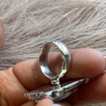 Load image into Gallery viewer, Navajo White Buffalo &amp; Sterling Silver Ring Size 6