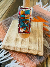 Load image into Gallery viewer, Navajo Sterling Silver &amp; Multi Stone Spice Inlay Ring Size 6.25