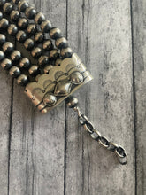 Load image into Gallery viewer, Navajo Orange Spiny &amp; Sterling Silver Navajo Pearls Bracelet 6mm