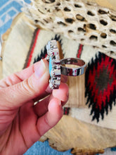 Load image into Gallery viewer, Handmade Sterling Silver, Wild Horse &amp; Turquoise Cluster Adjustable Ring