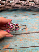 Load image into Gallery viewer, Navajo Purple Dream And Sterling Silver Cluster Bracelet Cuff