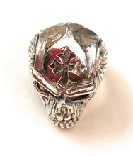 Load image into Gallery viewer, Handmade Sterling Silver Skull Ring Size 9.5