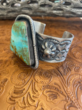 Load image into Gallery viewer, Navajo Royston Turquoise &amp; Sterling Silver Cuff Bracelet Chimney Butte