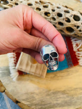 Load image into Gallery viewer, Handmade Sterling Silver Skull Ring Size 9.5
