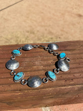 Load image into Gallery viewer, James McCabe Liberty Dime &amp; Turquoise link bracelet