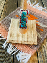 Load image into Gallery viewer, Navajo Sterling Silver &amp; Turquoise Inlay Ring Size 6