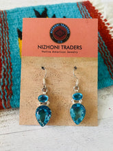Load image into Gallery viewer, Vintage Topaz &amp; Sterling Silver Dangle Earrings