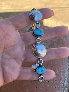 James McCabe Liberty Dime & Turquoise link bracelet