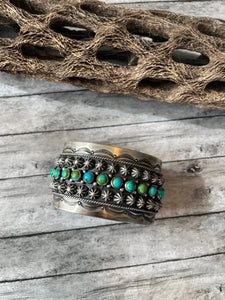 Navajo Sterling Sonoran Mountain Turquoise Bracelet Cuff