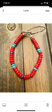 Load image into Gallery viewer, Navajo Coral &amp; Multi Stone Sterling Silver Beaded Bracelet