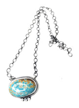 Load image into Gallery viewer, Navajo Handmade Number 8 Turquoise And Sterling Silver Necklace By Sheila Becenti