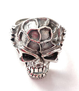 Handmade Sterling Silver Skull Ring Size 9.5