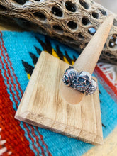 Load image into Gallery viewer, Handmade Sterling Silver Skull Ring Size 9.25
