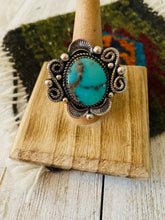 Load image into Gallery viewer, Navajo Kingman Turquoise &amp; Sterling Silver Adjustable Ring