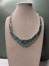 Load image into Gallery viewer, James Manygoats Inlay #8 Turquoise Necklace Bracelet Earrings Set