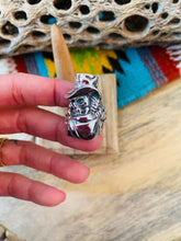 Load image into Gallery viewer, Handmade Sterling Silver Skull Ring Size 8.25