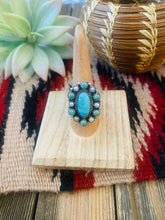 Load image into Gallery viewer, Handmade Sterling Silver, Turquoise &amp; Pearl Cluster Adjustable Ring