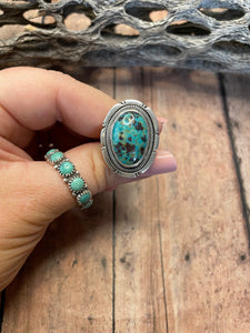 Navajo Sterling Silver And Turquoise Ring Size 6