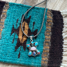 Load image into Gallery viewer, Handmade Sterling Silver Purple Dream &amp; Pink Conch Pendant Signed Nizhoni