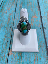 Load image into Gallery viewer, Navajo Sonoran Mountain Turquoise And Sterling Silver Statement Ring Size 7