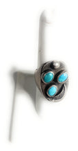 Load image into Gallery viewer, Old Pawn Navajo Sterling Silver &amp; Turquoise Ring Size 8