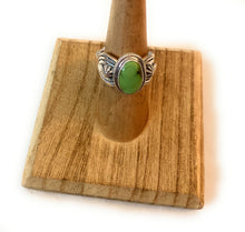 Load image into Gallery viewer, Navajo Sonoran Gold Turquoise &amp; Sterling Silver Ring Size 7