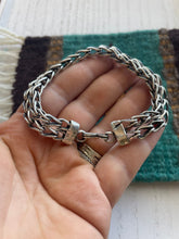 Load image into Gallery viewer, Navajo Handmade Woven Link Sterling Silver Bracelet