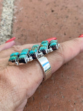 Load image into Gallery viewer, Nizhoni “The Andy” Handmade Kingman Turquoise And Sterling Silver Adjustable Ring