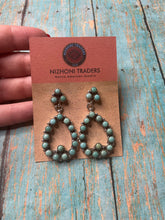 Load image into Gallery viewer, Handmade Turquoise And Sterling Silver Dangle Earrings Signed Nizhoni