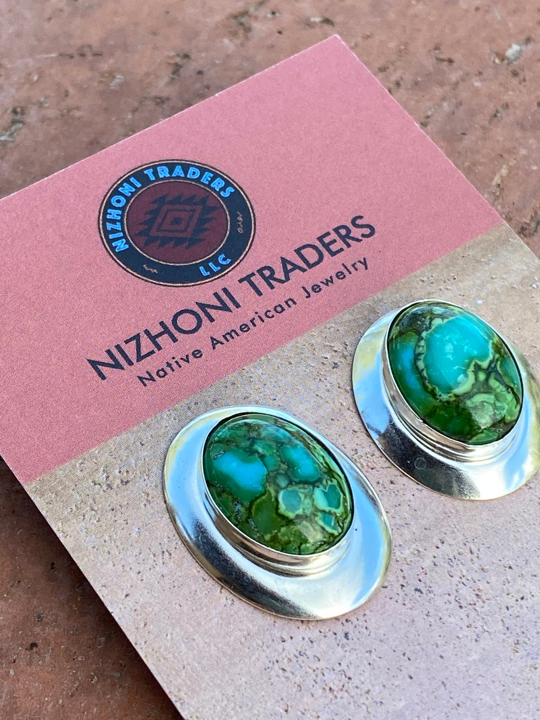 Handmade Sonoran Mountain Turquoise Sterling Silver Earrings