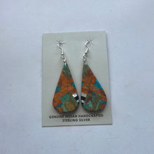 Load image into Gallery viewer, Santo Domingo Multi Stone Inlay Dangle Earrings