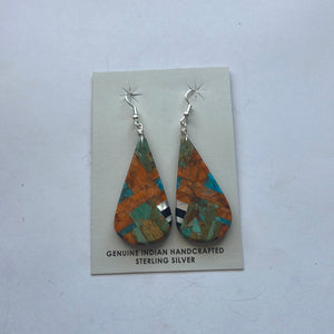 Santo Domingo Multi Stone Inlay Dangle Earrings