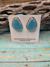 Load image into Gallery viewer, Navajo Turquoise And Sterling Silver Post Earrings
